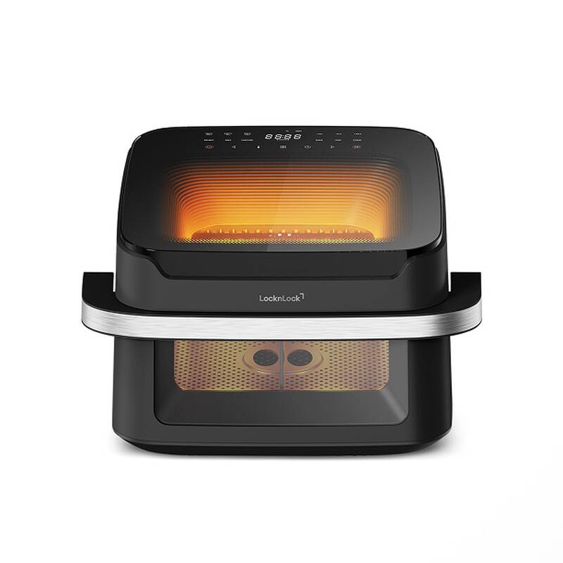 Nồi chi&ecirc;n kh&ocirc;ng dầu Locknlock Dual visible air fryer 10L- M&agrave;u đen - EJF398BLK, , large image number null